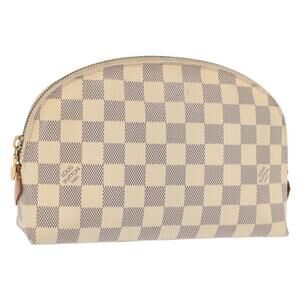 LOUIS VUITTON Damier Azur Pochette Cosmetic GM Pouch N23346 LV Auth 161452A